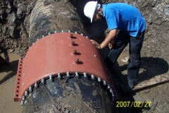Pipeline Clamp installation